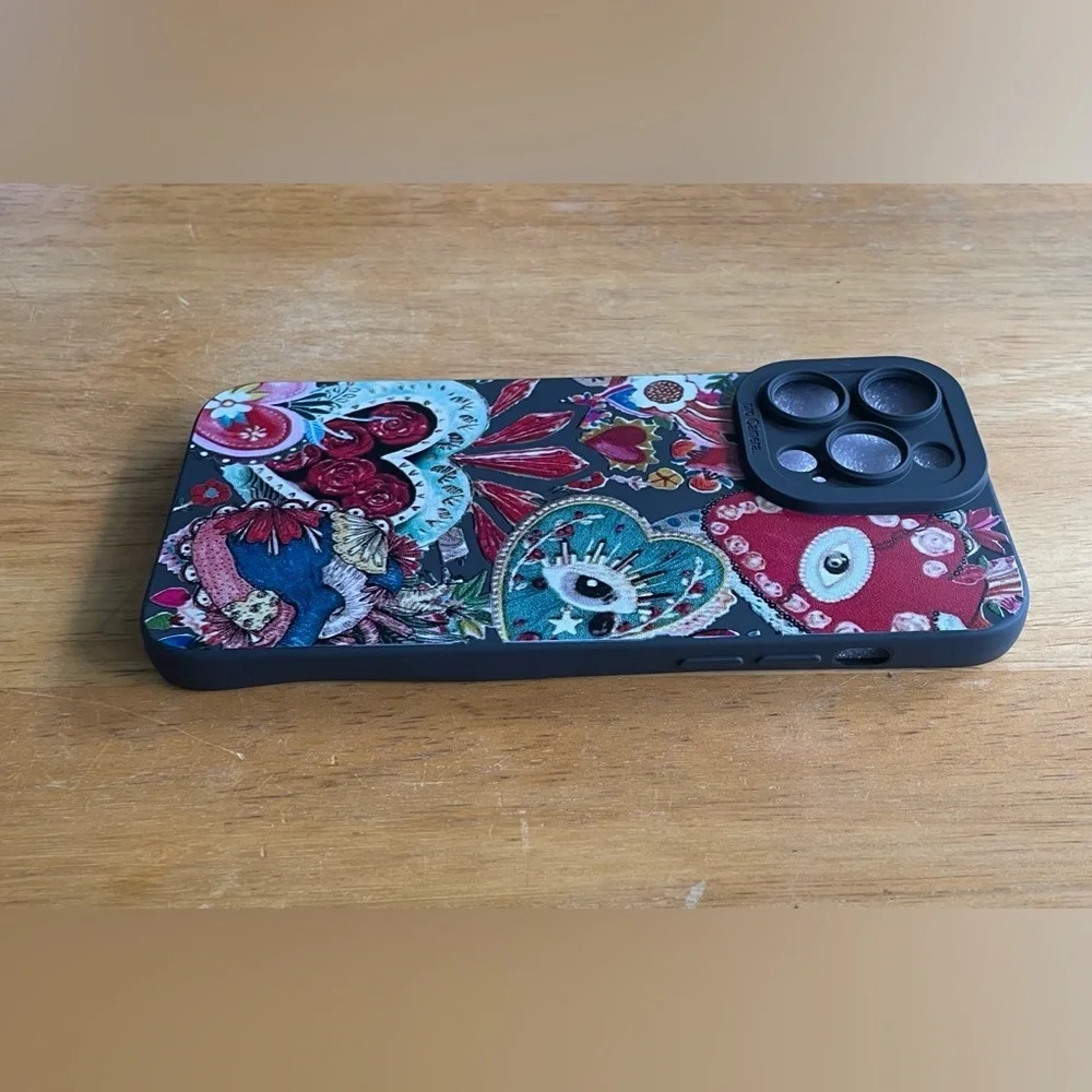 Boho Hearts & Eyes iPhone 14 Pro Max Case – Bold & Beautiful - Picture 2 of 5